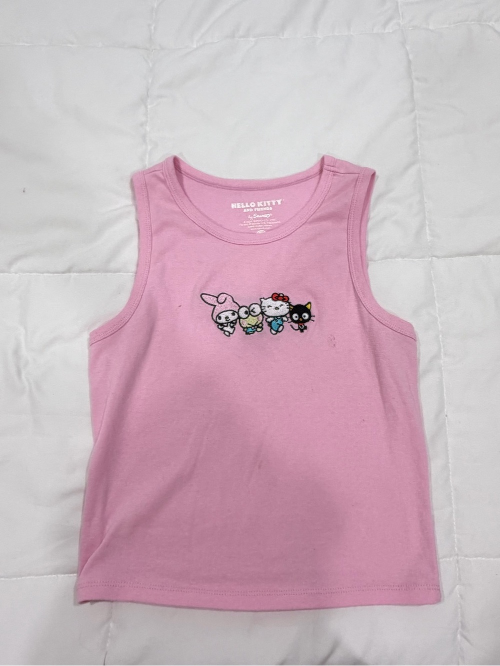 Hello Kitty Pink Tank Top with Sanrio Character Row